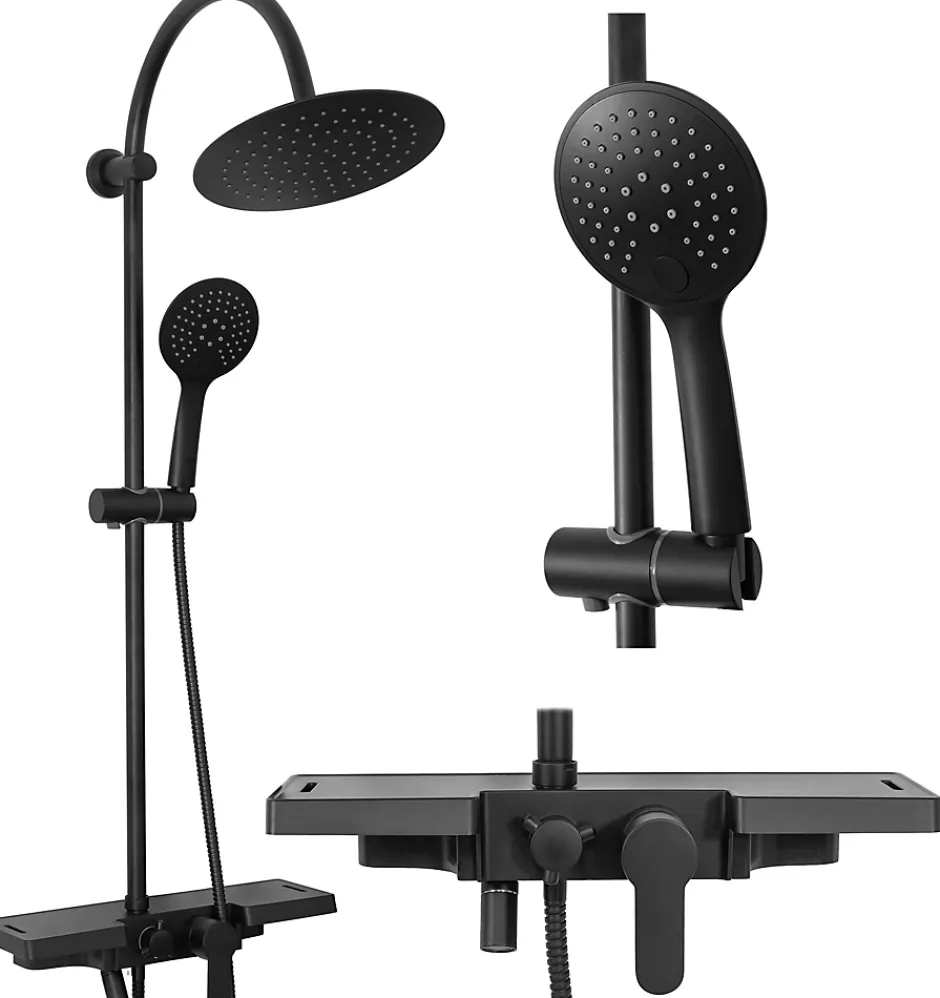 Rea Kit De Douche Vigo Black 51,5X40X99Cm