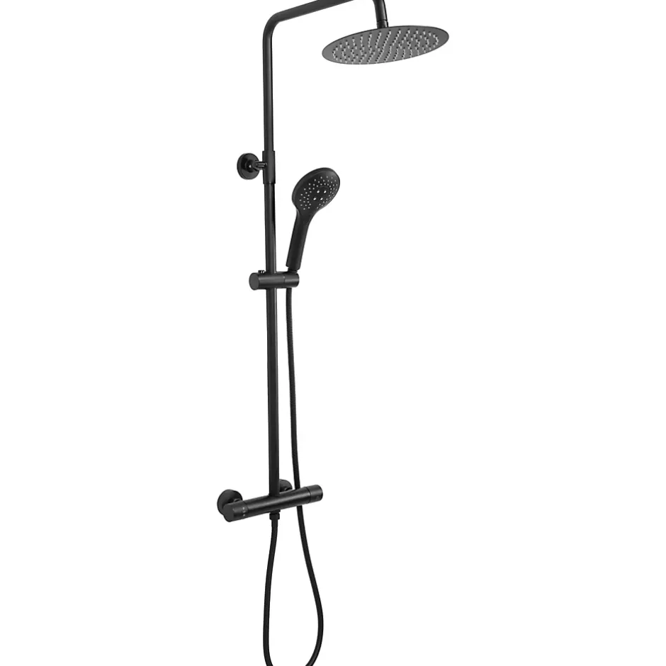 Rea Kit De Douche Vincent Thermostat Black 35X27X123,5Cm* Colonne De Douche Mécanique