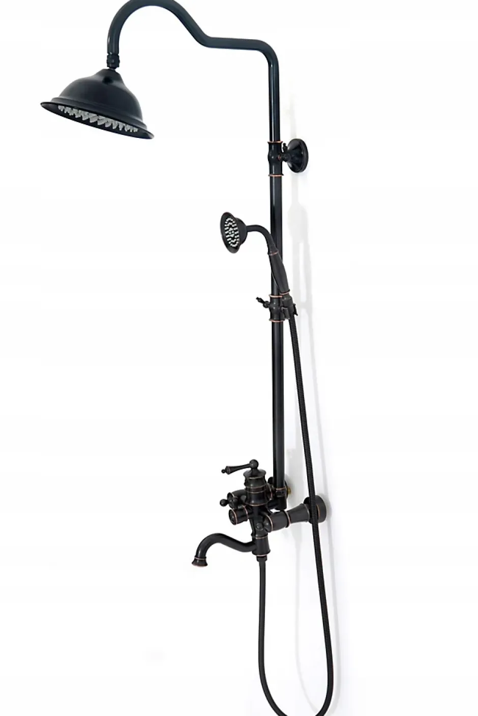 Rea Kit De Douche Vintage Black 46,5X20,5X137Cm* Colonne De Douche Mécanique