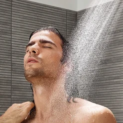 Hansgrohe Kit de douche sans robinetterie avec douchette 3 jets + flexible + barre réglable Pulsify Select S noir