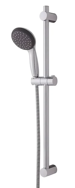 Grohe Kit de douche sans robinetterie avec douchette 1 jet + flexible + barre réglable, chrome, Vitalio Start