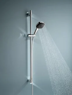 Grohe Kit de douche sans robinetterie avec douchette + flexible + barre chrome, Vitalio Comfort 100* Colonne De Douche Sans Robinetterie