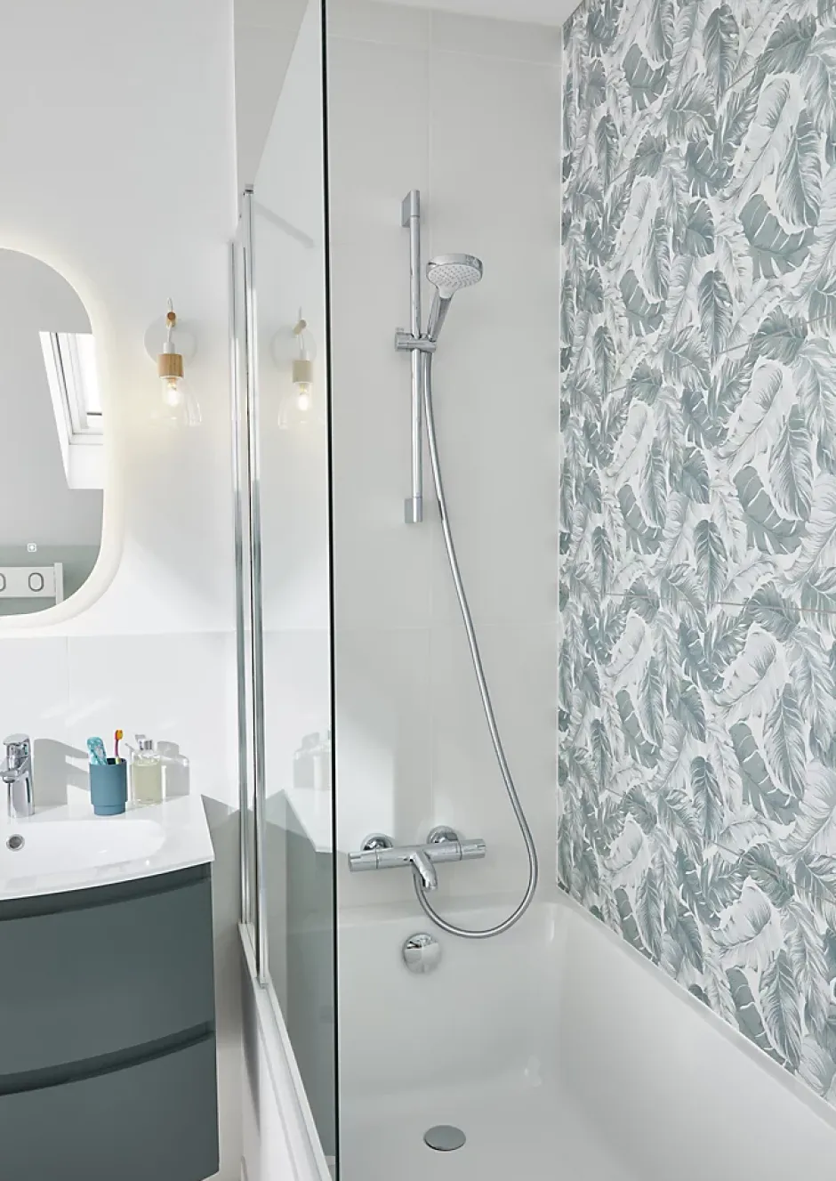 Hansgrohe Kit de douche sans robinetterie avec douchette 3 jets + flexible + barre réglable Croma Select S Vario* Colonne De Douche Sans Robinetterie