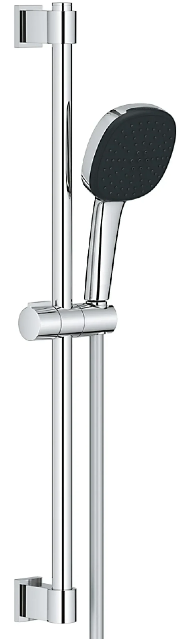 Grohe Kit de douche sans robinetterie avec douchette 2 jets + flexible + barre chrome, Vitalio Comfort 110* Colonne De Douche Sans Robinetterie