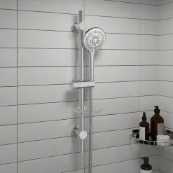 GoodHome Kit de douche sans robinetterie 5 jets Kielder chromé