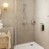 Hansgrohe Kit de douche sans robinetterie avec douchette 2 jets + flexible + barre réglable, chrome, EcoSmart Vernis Blend* Colonne De Douche Sans Robinetterie