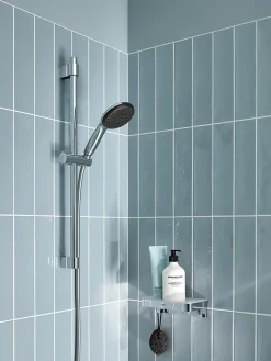 Grohe Kit de douche sans robinetterie avec douchette 1 jet + flexible + barre chrome, Vitalio Start 110