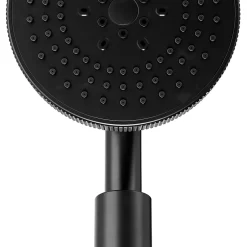 GoodHome Kit de douche sans robinetterie avec douchette 5 jets + flexible + barre réglable, noir, Selenga* Colonne De Douche Sans Robinetterie
