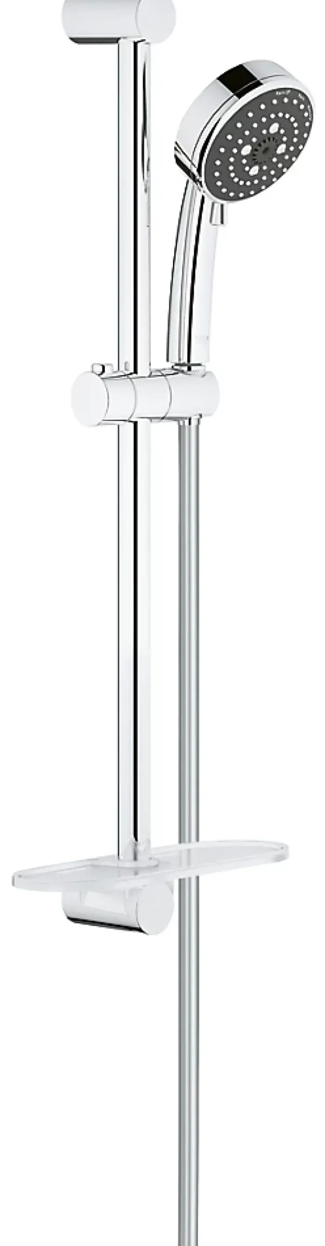 Grohe Kit de douche sans robinetterie avec douchette 3 jets + flexible + barre réglable Vitalio* Colonne De Douche Sans Robinetterie|Pommeau De Douche, Flexible Et Barre De Douche