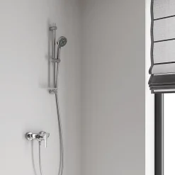 Grohe Kit de douche sans robinetterie avec douchette 3 jets + flexible + barre réglable Vitalio* Colonne De Douche Sans Robinetterie|Pommeau De Douche, Flexible Et Barre De Douche