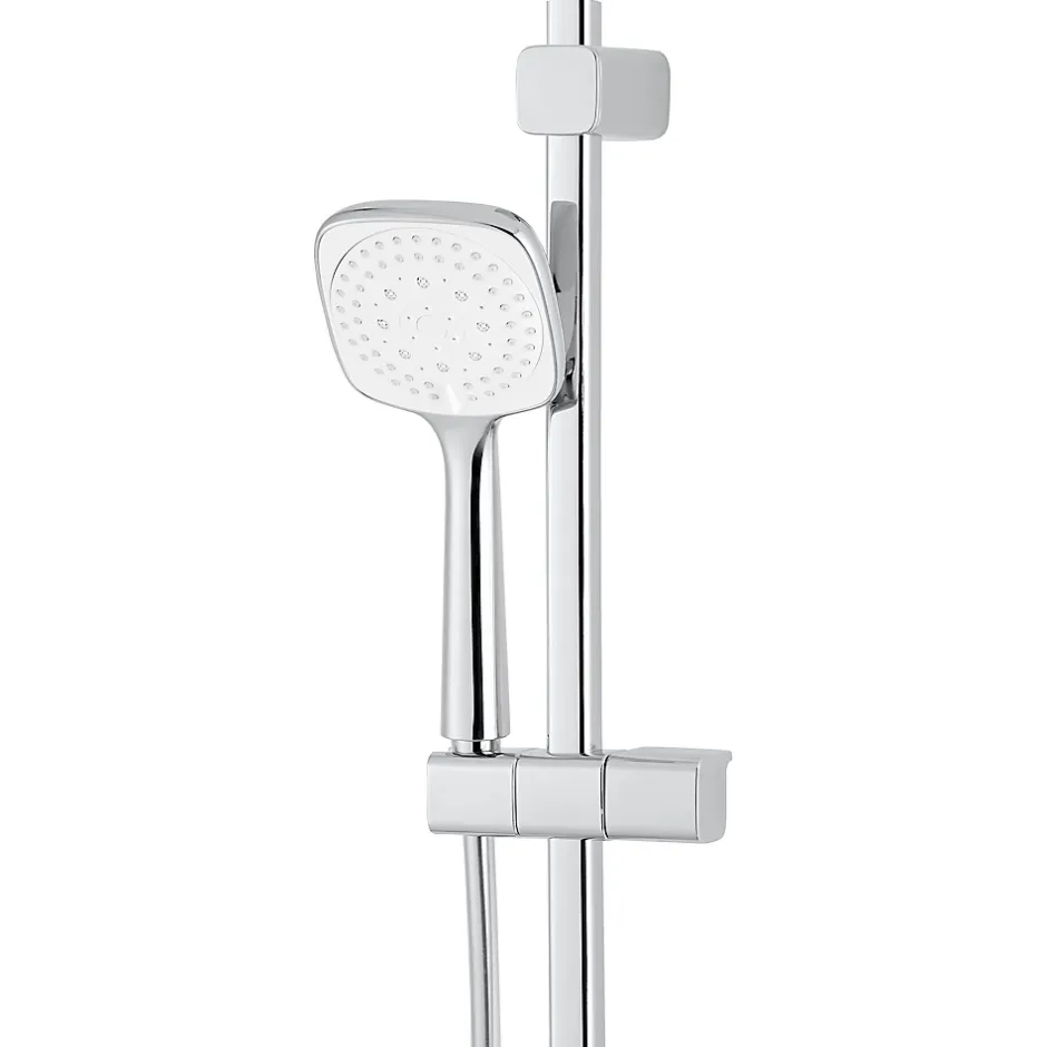 GoodHome Kit de douche thermostatique chrome Teesta