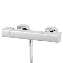 GoodHome Kit de douche thermostatique chrome Teesta