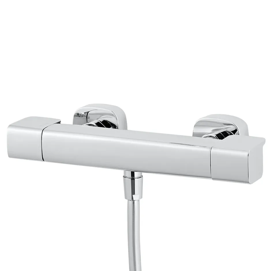 GoodHome Kit de douche thermostatique chrome Teesta