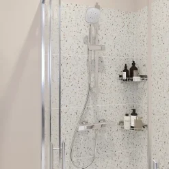 GoodHome Kit de douche thermostatique chrome Teesta