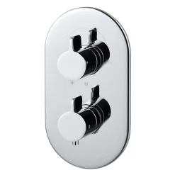 GoodHome Kit de douche thermostatique à encastrer chrome Cavally