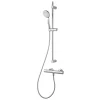GoodHome Kit de douche thermostatique chrome Cavally* Colonne De Douche Thermostatique