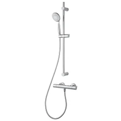 GoodHome Kit de douche thermostatique chrome Cavally* Colonne De Douche Thermostatique
