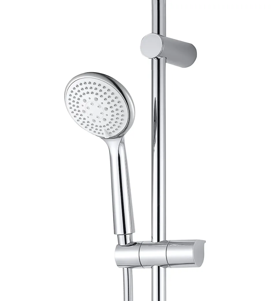 GoodHome Kit de douche thermostatique chrome Cavally* Colonne De Douche Thermostatique