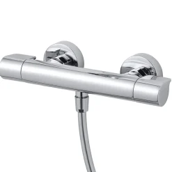 GoodHome Kit de douche thermostatique chrome Cavally* Colonne De Douche Thermostatique