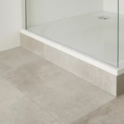GoodHome Kit de fixations de plinthes à carreler pour receveur de douche à poser, amovibles, Brosna