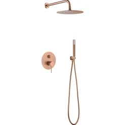 Imex Products Kit douche encastrable laitonacier PVD or rose mitigeur 2 voies tête 25 cm* Colonne De Douche Encastrable