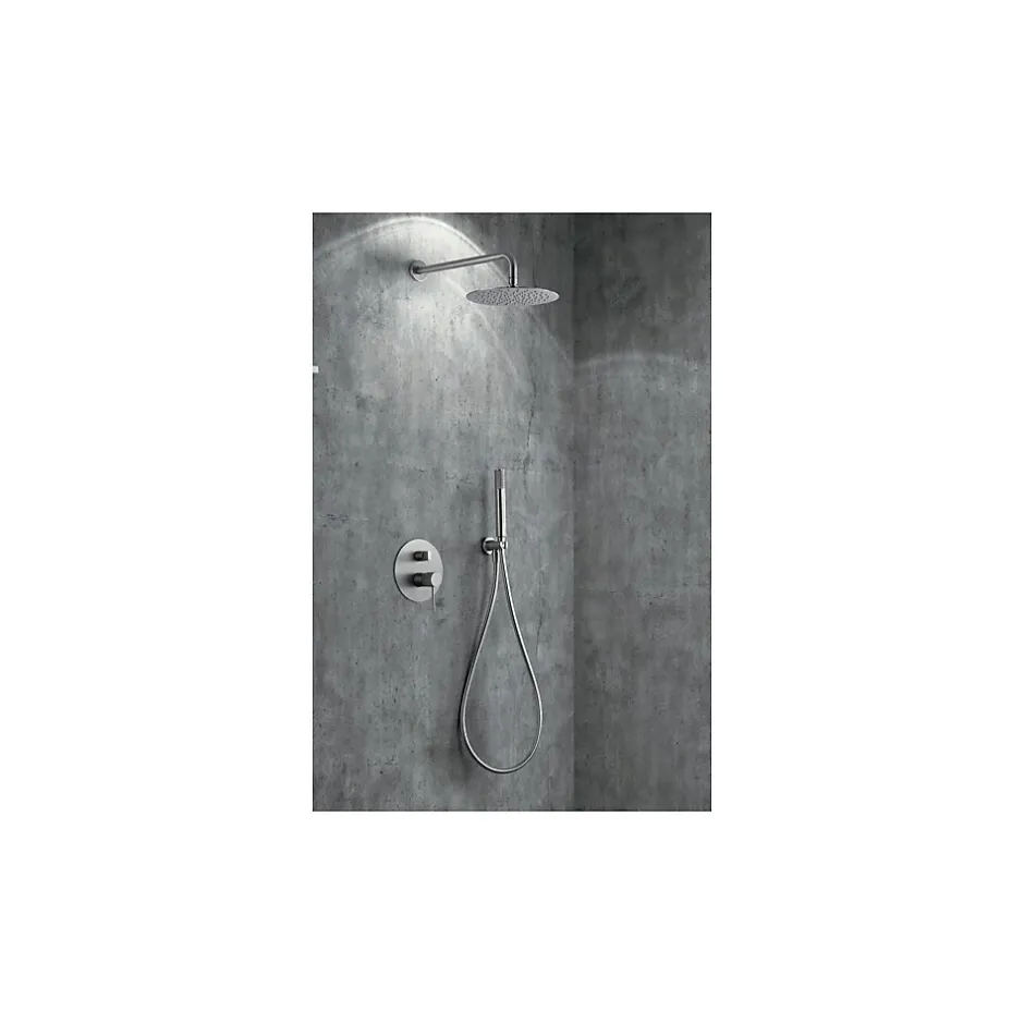 Imex Products Kit douche encastrable laitonacier PVD or rose mitigeur 2 voies tête 25 cm* Colonne De Douche Encastrable
