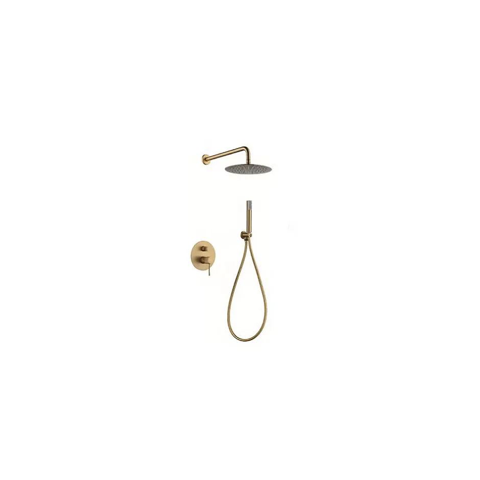 Imex Products Kit douche encastrable laitonacier PVD or rose mitigeur 2 voies tête 25 cm* Colonne De Douche Encastrable