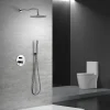 Imex Products Kit douche encastre en acier et laiton chrome avec mitigeur monocommande et pomme de 25 cm* Colonne De Douche Encastrable