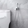 Imex Kit Douchette anti-calcaire hygiénique encastrée WC ou Bidet Salle de Bain Chrome LINE RDD038* Robinet De Bidet