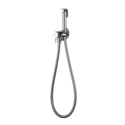 Imex Kit Douchette anti-calcaire hygiénique encastrée WC ou Bidet Salle de Bain Chrome LINE RDD038* Robinet De Bidet