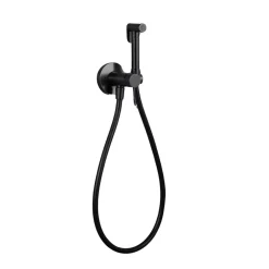 Imex Kit Douchette anti-calcaire hygiénique encastrée WC ou Bidet Salle de Bain Noir Mat LINE RDD038/NG
