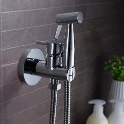 Imex Kit Douchette anti-calcaire hygiénique encastrée WC ou Bidet Salle de Bain Chrome MUNICH RDM001* Robinet De Bidet