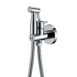 Imex Kit Douchette anti-calcaire hygiénique encastrée WC ou Bidet Salle de Bain Chrome MUNICH RDM001* Robinet De Bidet