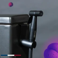 Magnifiak Kit Douchette WC Noir avec Robinet 3 voies (Brevet Déposé) - Marque Française - Qualité supérieure - Uranus Expert WC* Accessoire De Robinet