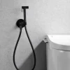 Imex Kit Hygiène Douchette de WC / Bidet Encastré Noir Mat GENOVA RDG053/NG* Robinet De Bidet