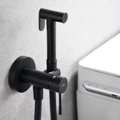 Imex Kit Hygiène Douchette de WC / Bidet Encastré Noir Mat GENOVA RDG053/NG* Robinet De Bidet