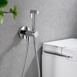 Imex Kit Hygiène Douchette de WC / Bidet Encastré Chrome GENOVA RDG053* Robinet De Bidet