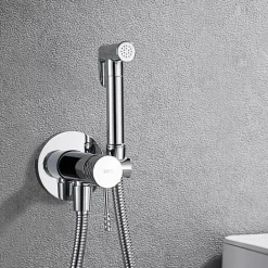 Imex Kit Hygiène Douchette de WC / Bidet Encastré Chrome GENOVA RDG053* Robinet De Bidet