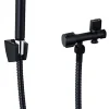 MTK Kit hygiène WC avec douchette 2 jets + flexible + support mural + robinet alimentation, noir/chrome, Harmonie* Accessoire De Robinet
