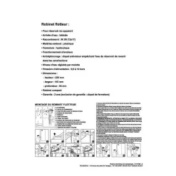 Rousseau Kit mecanisme chasse deau avec robinet flotteur sachet