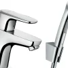 Hansgrohe Kit robinet de bidet et douchette WC chromé Ecos
