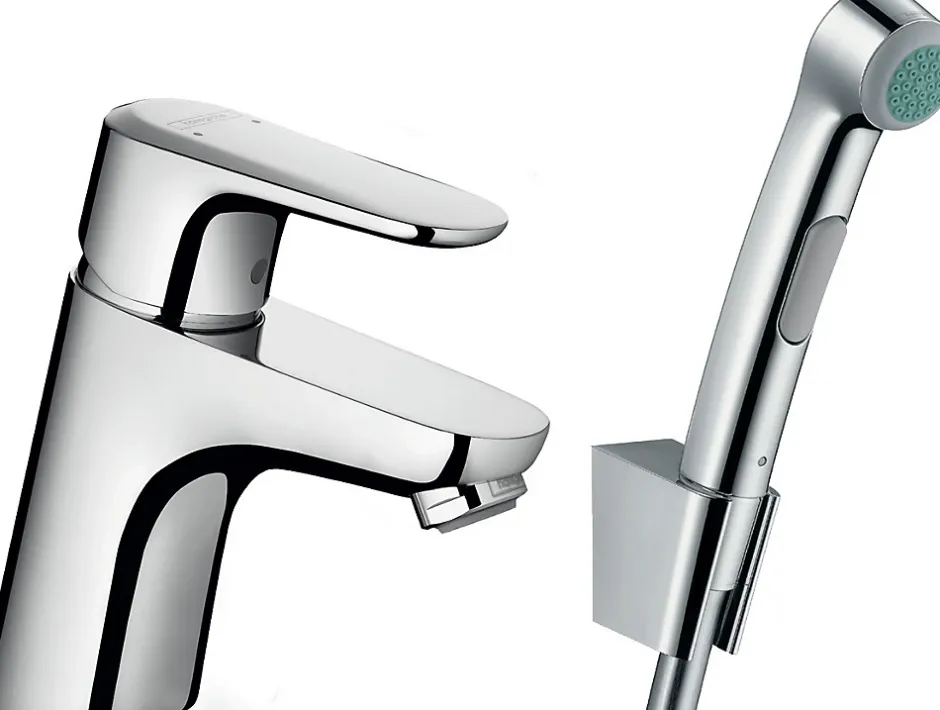 Hansgrohe Kit robinet de bidet et douchette WC chromé Ecos