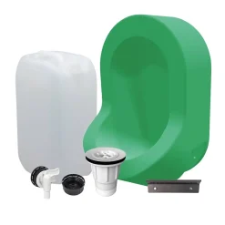 Ti'Pi Kit spécial jardin : urinoir mural sans eau et bidon de récupération 25L - Valorisation de l'urine comme engrais - Vert