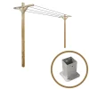 Cémonjardin Kit étendoir à linge extérieur Séville + 2 supports à fixer* Etendoir À Linge