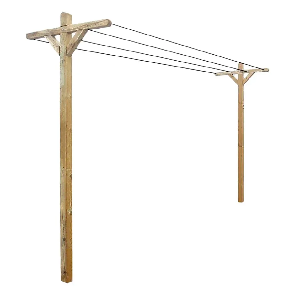 Cémonjardin Kit étendoir à linge extérieur Séville + 2 supports à fixer* Etendoir À Linge