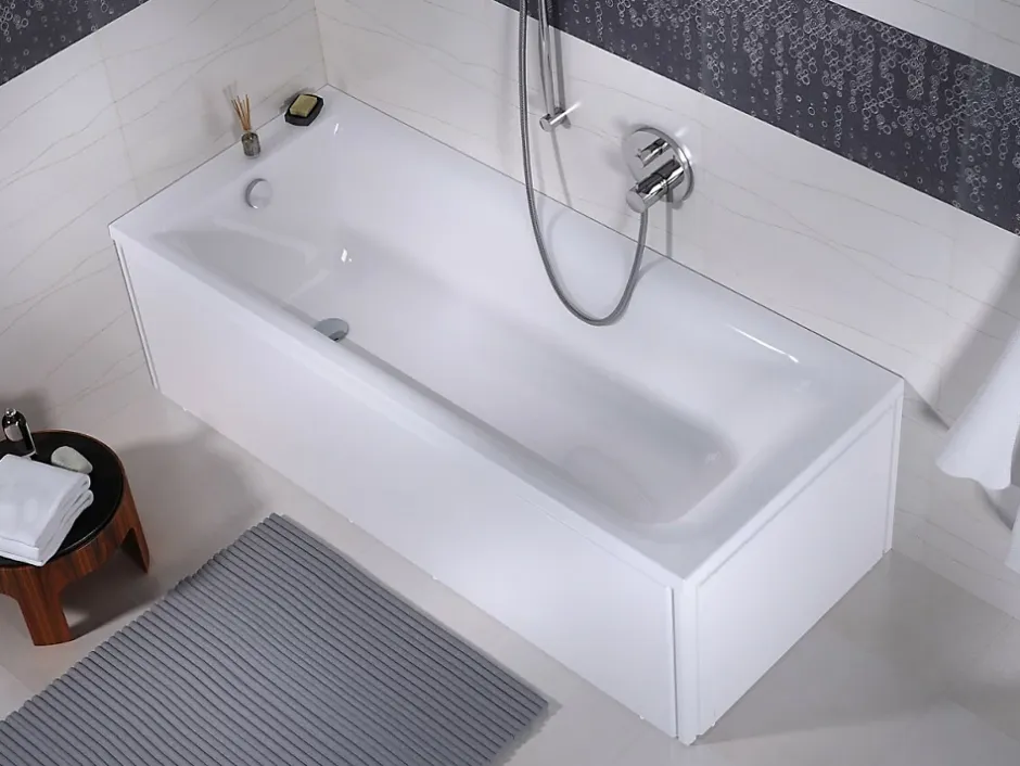 Kolo by Geberit Rekord 170 x 70 cm Baignoire droite avec pieds en acrylique, blanc (XWP1670000)