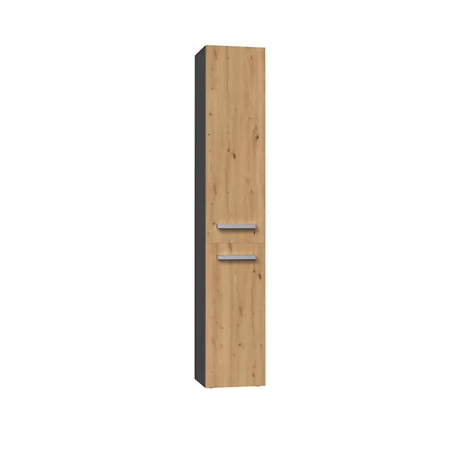 Autres KOMMA - Meuble salle de bain 2 portes - 31x30x174 cm - Colonne rangement SDB* Colonne De Salle De Bains