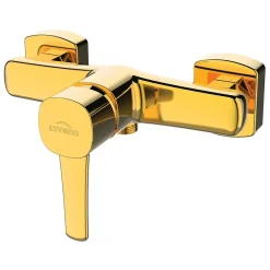 Invena Laiton Dore Robinet Douche Salle de Bain Levier Unique Mural Melangeur* Robinet De Baignoire