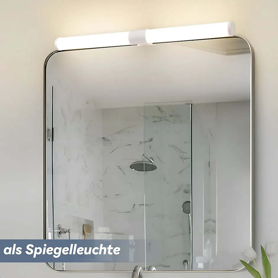Nettlife Lampe de miroir de salle de bain LED 40 cm 6 W IP44 4 000 K* Miroir Lumineux