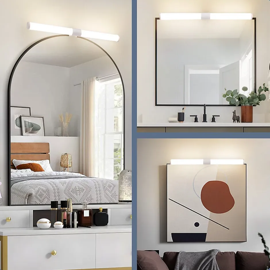 Nettlife Lampe de miroir de salle de bain LED 40 cm 6 W IP44 4 000 K* Miroir Lumineux